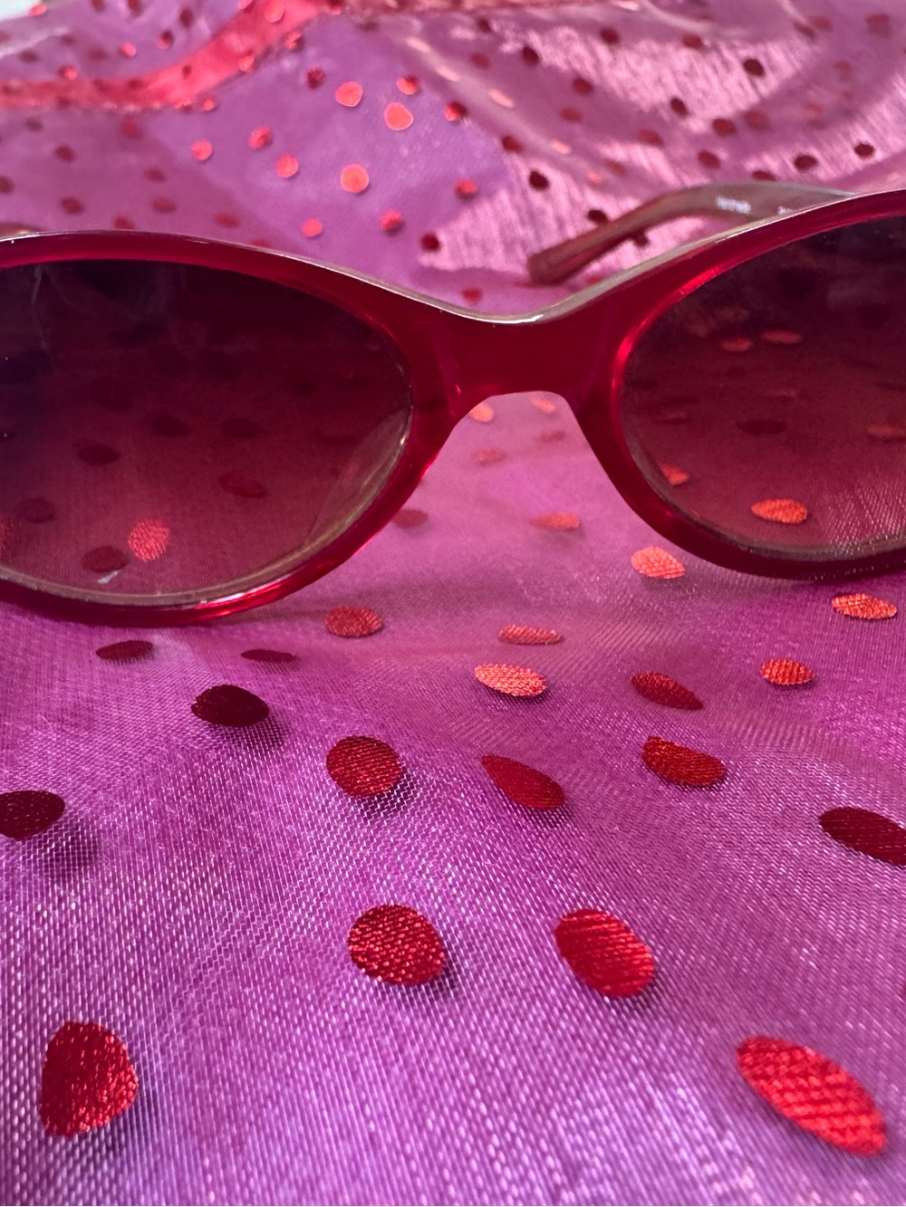 BCBGMaxAzria Red Cat-Eye Sunglasses